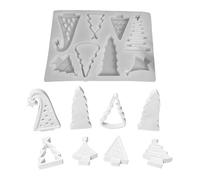 Silicone Resin Mold - Christmas Tree Casting Tool, 8 Grid Heat Resistant Craft Mold | Artistic Supply for Festival Soap Cake Wax Plaster DIY, Creative Party Decoration Making
