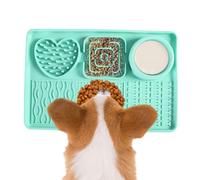 Silicone Rick Mat Para Perros: Alimentador Lento Para Perros Sin Deslizamiento, Tazón De Bocadillos De Tipo Rompecabezas Extiende El Tiempo De Alimentación | Las Alfombras Educativas Que Lo Ayudan A J
