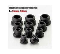 Silicone Rubber Snap-on Hole Plugs 2.5mm to 30mm Black End Caps for Tubes & Pipes - 13.5mm, 20 Pcs, 25-26 Seconds Quick Fit