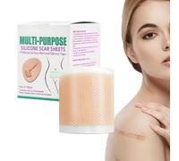 Silicone Scar Sheets Roll - 1.5 x 59 Inch Stretchable Patch for Scar Care | Waterproof and Breathable Tape for C-Section Keloid Stretch Marks Tummy Tuck Wound Healing and Skin Protection