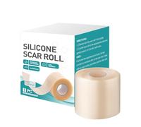 Silicone Scar Tape for Surgical Scars - 1.6''x 60''Roll - 1.50m - 2 pieces Reusable Scar Sheets for C-Section, Tummy Tuck, Keloid, and Old & New Surgical Scars, Easy-Tear, Soft Silicone Gel Tape Roll