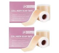 Silicone Scar Tape - Tiritas de cicatrices de silicona para cicatrices (2 unidades) de colágeno médico, 4 x 150 cm, para cicatrices quirúrgicas, cesáreas, cicatrices queloides, suavizante y reparador