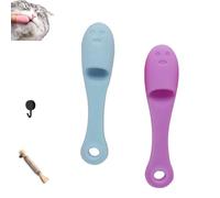 Silicone Scrubber for Cats Chin Cleaner,Cat Chin Scrubber,Cat Chin Brush Cleaner,Cat Chin Cleaner,Silicone Cat Scrubber for Chin,Finger Brushes Suitable for Puppies and Cats (2pcs C)