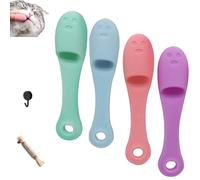 Silicone Scrubber for Cats Chin Cleaner,Cat Chin Scrubber,Cat Chin Brush Cleaner,Cat Chin Cleaner,Silicone Cat Scrubber for Chin,Finger Brushes Suitable for Puppies and Cats (4pcs mix)
