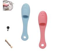 Silicone Scrubber for Cats Chin Cleaner,Cat Chin Scrubber,Cat Chin Brush Cleaner,Cat Chin Cleaner,Silicone Cat Scrubber for Chin,Finger Brushes Suitable for Puppies and Cats (2pcs B)