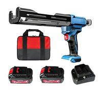 Silicone Sealant Gun Caulking Cordless 12V Electric Double Cartridge Epoxy with 2 x 12V 2.0 Batteries and Charger Supplied