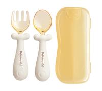 Silicone Serving Spoons - Silicone Gum Protection Utensils For Feeding Training | PP Silicones With Spoon Fork And Storage Box, Family Parents Boys Girls Home Indoor Kitchen Food