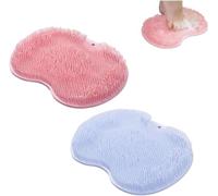 Silicone Shower Foot Scrubber Mat with Non-Slip Suction Cups, Wall-Mounted Foot Scrubber Cleaning Mat for Women and Men