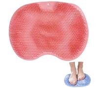Silicone Shower Foot Scrubber Mat with Non-Slip Suction Cups, Wall-Mounted Foot Scrubber Cleaning Mat for Women and Men