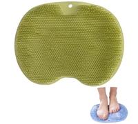 Silicone Shower Foot Scrubber Mat with Non-Slip Suction Cups, Wall-Mounted Foot Scrubber Cleaning Mat for Women and Men