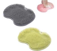 Silicone Shower Foot Scrubber Mat with Non-Slip Suction Cups, Wall-Mounted Foot Scrubber Cleaning Mat for Women and Men