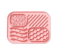 Silicone, Slow Feeder Pad, Non Slip Bowl with Suction Base, Pet Training Tool with Soft Build, Enrichment Feeding Mat with Fun Design, Licking Pad for Puppy Cat