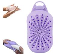 Silicone Soap Saver Bag - Dual-Sided Silicone Bar Soap Scrubber, Quick-Dry Design, Reduces Waste, Long-Lasting Reusable Shower Essential for Men & Women (Purple)