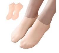 Silicone Socks Dry, Cracked Feet Breathable, Skin-Friendly Soft Foot Socks, U-Shape Cover Spa Care, Cracked Heels Relief for Family, Friends, Colleagues