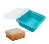 Silicone Soup Freezer Molds - 15.5x15.5x6cm food storage molds, freezer safe container, easy release | kitchen home apartment camping picnic meal prep leftovers sauce storage solution