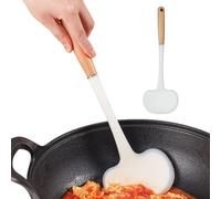 Silicone Spatula, Cooking Utensil, 12.6x4.21 Inches, Nonstick Turner Ergonomic Long Handle Flipper Tool Heat Resistant, Kitchen Accessory for Egg, Fish, Pancake, Bbq and Grill