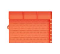 Silicone Spatula Mat - Pot Mat Sink Mat, Griddle Spatula Mat, Silicone BBQ Tool Mat | Silicone Utensil Rest With built-in hook, Shading Design Grill Accessories for Seasoning Bottles, 17x12x2 inches