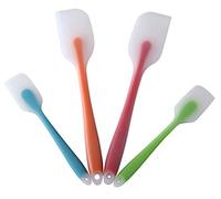 Silicone Spatulas Set of 4 - Heat Resistant Flexible Spatula 450F with Stainless Steel Core - FDA Grade Premium Kitchen Utensils with Good Grip - Seamless, Heavy Duty, BPA Free, Dishwasher Safe