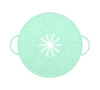 Silicone Splatter Screen - Heat Proof Splash Guard, Frying Oil Protection Cover, Flexible Kitchen Grease Shield Multi Use Strainer Colander Lid Steam Release Cooking Tool Safe Handling Design