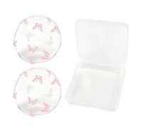 Silicone Sponge Makeup - 2.17 Inch 3 Piece Silicone Makeups Sponge Set | Bow Pattern Gel Puff Hygienic Soft Transparent | Reusable Dry Wet Use Makeup Tool With Storage Box. Silicones,80g.