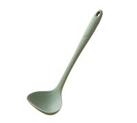 Silicone Spoon - Heat Resistant Food Grade Kitchen Utensil | Soft Tip Non Stick Soup Ladle Cooking Spoons | Flexible Scraper Spoon For Pots Pans Bowls Jars Deep Fryer Home Restaurant Camping Use