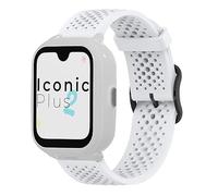 Silicone Sports Strap Compatible with SaveFamily Iconic Plus 2/Senior/Plus 4G/ Slim 4G/Enjoy Correas, Latest Silicone Strap Desginated Metal Buckle Compatible for SaveFamily SmartWatch (Blanco)