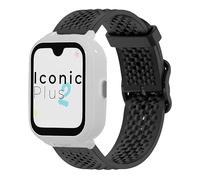 Silicone Sports Strap Compatible with SaveFamily Iconic Plus 2/Senior/Plus 4G/ Slim 4G/Enjoy Correas, Latest Silicone Strap Desginated Metal Buckle Compatible for SaveFamily SmartWatch (Negro)
