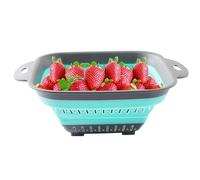 Silicone Strainer Basket With Handle, Folding Fruit Washing Basket,Household Cleaning Tool Bowl For Spinach, Salad Leaves, Fruits And Fresh Vegetables