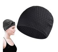 Silicone Swim Cap - High Elasticity Bubble Design | Ear Protection | Large Water Drop Style Swimming Cap for Long Hair, Thermal Insulation & Anti-Slip Silicone, Fits Head Circumferences 50-58cm
