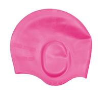 Silicone Swim Cap with Ear Protector - Size Fits All Unisex Waterproof - Large Deep Diving Cap For Long Hair Women Men - Reusable Soft Bathing Hat