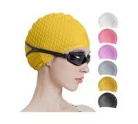 Silicone Swimming Cap, Comfortable Swimming Cap for Medium And Long Curly Hair, Swimming Cap for Men And Women, Shower Cap To Keep The Hairstyle(1Pcs,