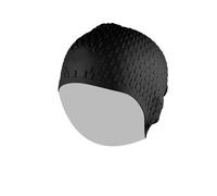 Silicone Swimming Cap Unisex Flexible Waterproof Swim Cap for Adults Black Stretchy Comfortable Head Cover