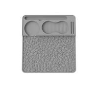 Silicone Tamping Mat, 9.44×0.39in Anti Slip Coffee Tamper Pad for Stable Coffee Preparation, Waterproof Heat Resistant Tool Function, Cafe Station Mat for Home, Cafe, Bakery, Kitchen, Counter