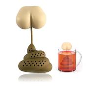 Silicone Tea Infuser Tea Strainer Creative Poop Shaped Funny Gadgets Herbal Bag Reusable Coffee Filter Diffuser Strainer Accessories.