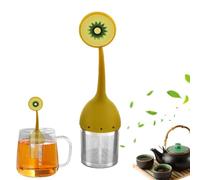 Silicone Tea Strainer, Fruit Shaped Loose Leaf Steeper, Reusable Mesh Infuser, Cute Beverage Brewing Tool, Fine Filter Accessory for Cups Mugs Teapots and Travel Tumblers, 5.91x1.57x1.57 inches