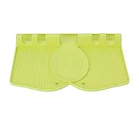 Silicone Utensil Rest & Spoon Rest | Heat Tolerant Non Skid Guards Countertops | Large Capacity Kitchen Utensil Holder for Spoons/Tongs | 10x7.5in Easy Care (Light Green)