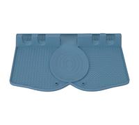 Silicone Utensil Rest & Spoon Rest | Heat Tolerant Non Skid Guards Countertops | Large Capacity Kitchen Utensil Holder for Spoons/Tongs | 10x7.5in Easy Care (Dark Blue)