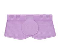 Silicone Utensil Rest & Spoon Rest | Heat Tolerant Non Skid Guards Countertops | Large Capacity Kitchen Utensil Holder for Spoons/Tongs | 10x7.5in Easy Care (Light Purple)