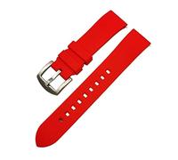 Silicone Watch Strap 18 mm 20 mm 22 mm 24 mm Sport Band Watch Band Black Red Black Spring Bar Fit for Seiko Fit for Huawei Watch(Red,22mm)
