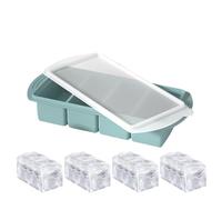 Silicones Freezer Mold, Food Tray with Lid, 1.81x5.12x2.2 Inch Compact & Flexible, 4-Cavity Kitchen Container for Hot Days, Wine, Champagne, Restaurant, Camping Trips, Home, Picnic