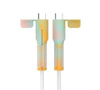 SiliconeUSBCCableProtector,Anti-BreakingWireSaverforPhoneChargerCord,FlexibleCaseCoverforLaptopTablet,Negro (Camuflaje)