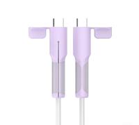 SiliconeUSBCCableProtector,Anti-BreakingWireSaverforPhoneChargerCord,FlexibleCaseCoverforLaptopTablet,Negro (Lawn Purple)