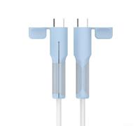 SiliconeUSBCCableProtector,Anti-BreakingWireSaverforPhoneChargerCord,FlexibleCaseCoverforLaptopTablet,Negro (Misty Blue)