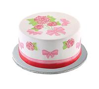 Silikomart | Base Redonda en Cartón Duro Recubierto, Color Plata, Medidas Ø400 mm