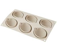 Silikomart DELIZIA AL Limone Molde de Silicon 3D Design 6 x 106 ml, Gris Claro, 85 x 59 h 42 mm