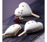 Silikomart GEL03M Mini Heart-IC Molde de Silicona 67 x 55 H 18 mm, Blanco