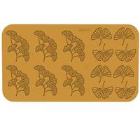 silikomart Ginkgo - Alfombrilla decorativa de silicona platínica, línea Naturae, molde para decoración de postres al plato, chocolate y tuilas, diseño de Marcelino Gomez