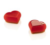 silikomart HEARTIX - Moldes de silicona con forma de corazón, 85 - 6 cavidades, 78 x 70 mm, 30 mm, volumen 85 ml, accesorios profesionales para cocina y pastelería, moldes para hornear para una