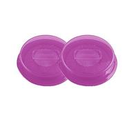 Silikomart | Kit de Tapas de Silicona CAPFLEX M, Pack de 3 Tapas Transparentes, Color Rosa, Inteligentes En La Cocina, Ø 55 mm, Made in Italy