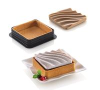 Silikomart -KIT MINI TARTE SAND - MOLDE DE SILICONA + 6 ANILLOS